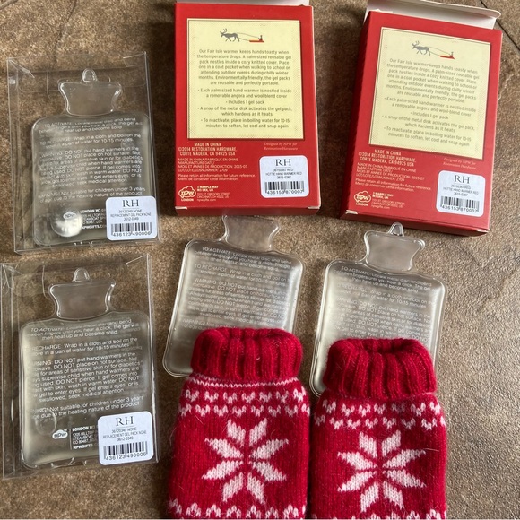 NEW IN BOX Unisex - (2) Restoration Hardware Mini Hand Warmers (2) Refills - Picture 2 of 12